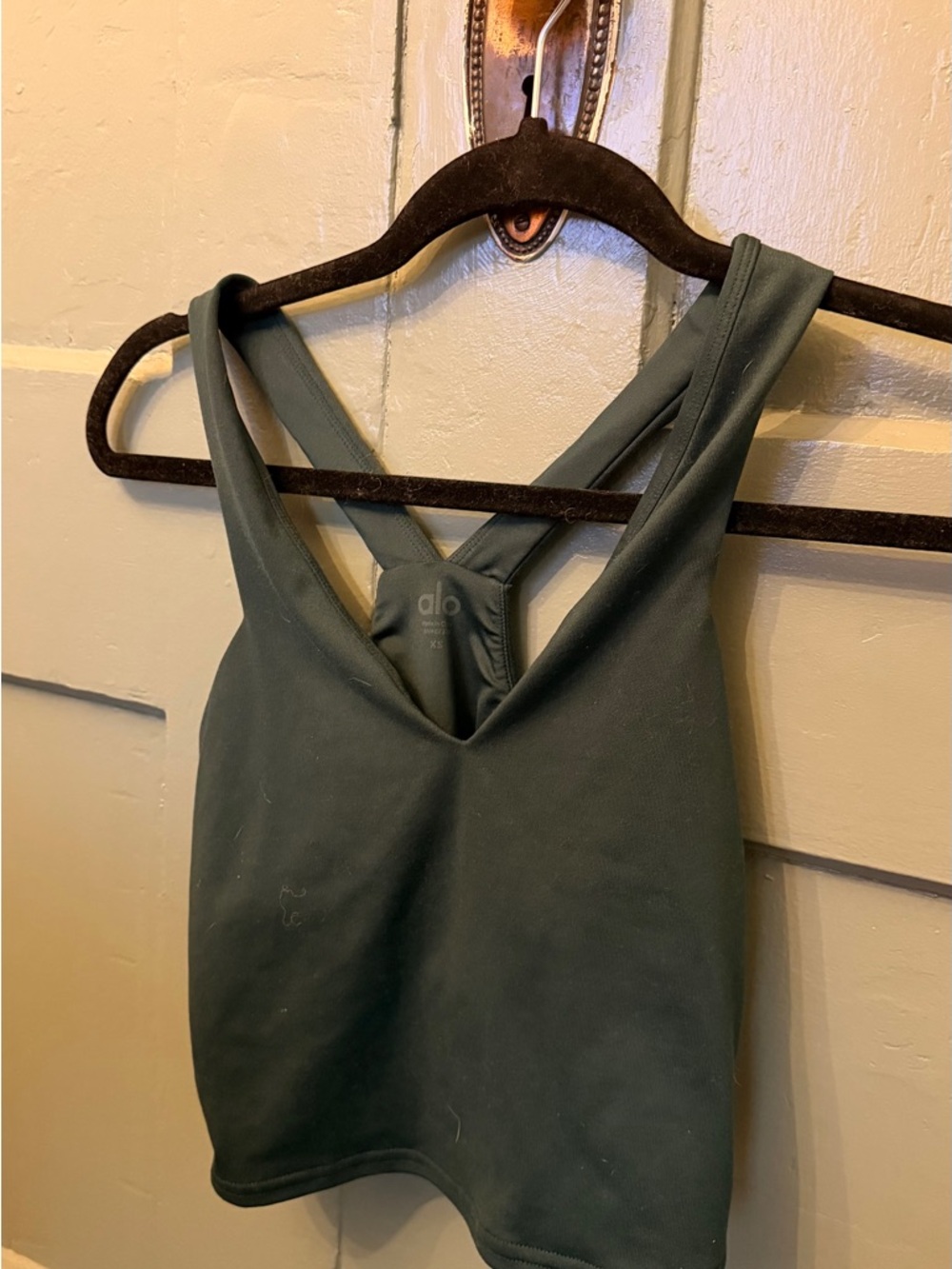 ALO Yoga Green Crossback Tank Top